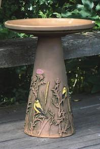 goldfinch birdbath